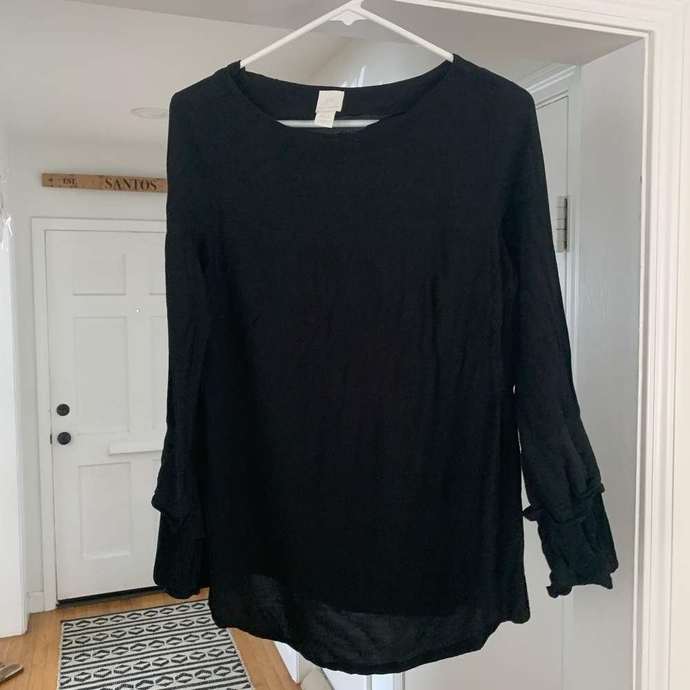 Black H&M long sleeve MAMA top